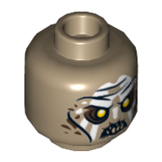 Minifigure, Head LotR Hunter Orc Pattern - Hollow Stud