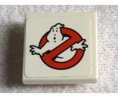 Tile, Modified 2 x 2 Inverted with Ghostbusters Logo Pattern (Sticker) - Set 75827