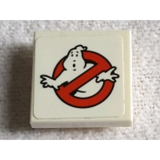 Tile, Modified 2 x 2 Inverted with Ghostbusters Logo Pattern (Sticker) - Set 75827
