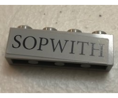 Brick 1 x 4 with Black 'SOPWITH' Pattern on Both Sides (Stickers) - Set 10226