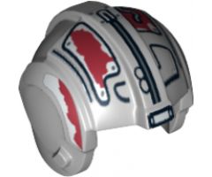 Minifigure, Headgear Helmet SW Rebel Pilot with Dark Red Markings Pattern