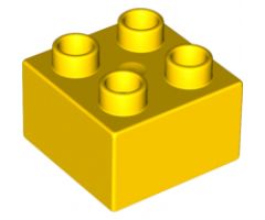 Duplo, Brick 2 x 2 with Eye without White Spot Pattern, on Two Sides