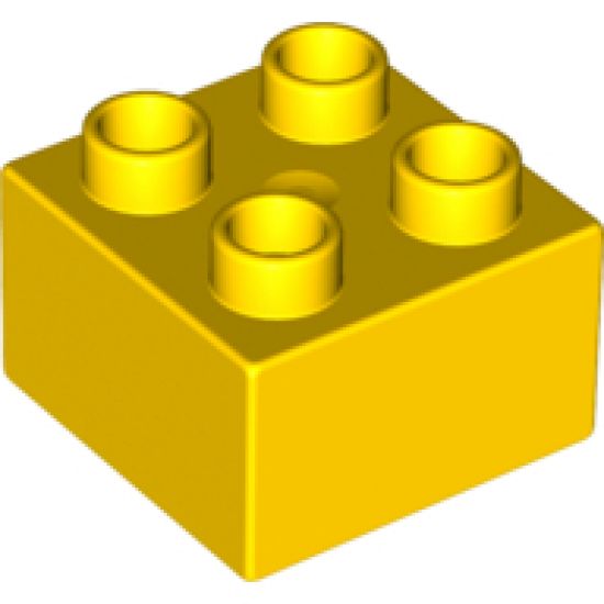 Duplo, Brick 2 x 2 with Eye without White Spot Pattern, on Two Sides
