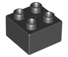 Duplo, Brick 2 x 2 with Eye without White Spot Pattern, on Two Sides