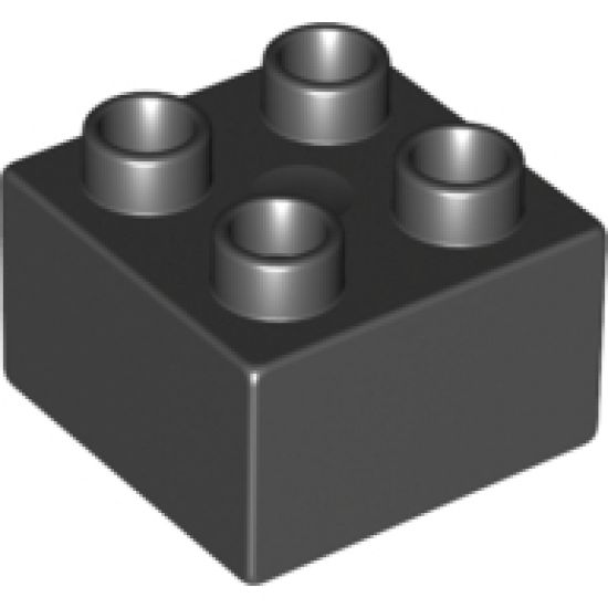 Duplo, Brick 2 x 2 with Eye without White Spot Pattern, on Two Sides