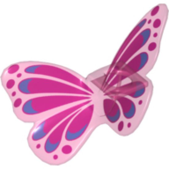 Minifigure, Body Wear Wings Butterfly with Magenta and Blue Pattern