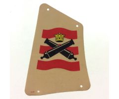 Cloth Sail 2 with Crossed Cannons Pattern