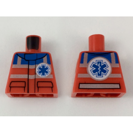 Torso Safety Stripes, Small EMT Star and EMT Star of Life on Back Pattern