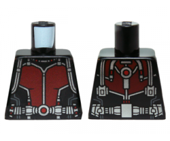 Torso Ant-Man Dark Red Body Suit with Silver Trim and Shoulder Belts Pattern