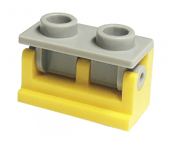 Hinge Brick 1 x 2 Base with Light Bluish Gray Hinge Brick 1 x 2 Top Plate (3937 / 3938)