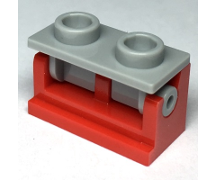 Hinge Brick 1 x 2 Base with Light Bluish Gray Hinge Brick 1 x 2 Top Plate (3937 / 3938)