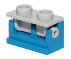 Hinge Brick 1 x 2 Base with Light Bluish Gray Hinge Brick 1 x 2 Top Plate (3937 / 3938)