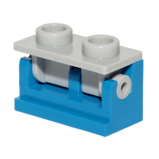 Hinge Brick 1 x 2 Base with Light Bluish Gray Hinge Brick 1 x 2 Top Plate (3937 / 3938)