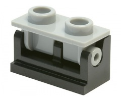 Hinge Brick 1 x 2 Base with Light Bluish Gray Hinge Brick 1 x 2 Top Plate (3937 / 3938)