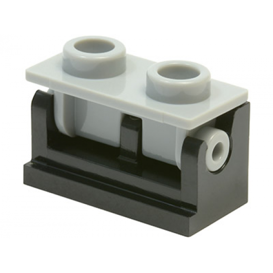 Hinge Brick 1 x 2 Base with Light Bluish Gray Hinge Brick 1 x 2 Top Plate (3937 / 3938)