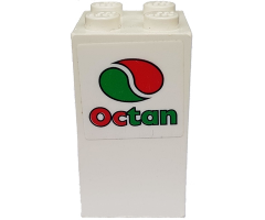 Brick 2 x 2 x 3 with Octan Logo Pattern (Sticker) - Set 7993