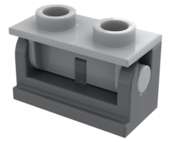 Hinge Brick 1 x 2 Base with Light Bluish Gray Hinge Brick 1 x 2 Top Plate (3937 / 3938)