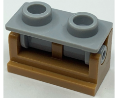 Hinge Brick 1 x 2 Base with Light Bluish Gray Hinge Brick 1 x 2 Top Plate (3937 / 3938)