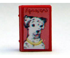Minifigure, Utensil Book 2 x 3 with Dog Dalmatian Pattern (Stickers) - Set 3205