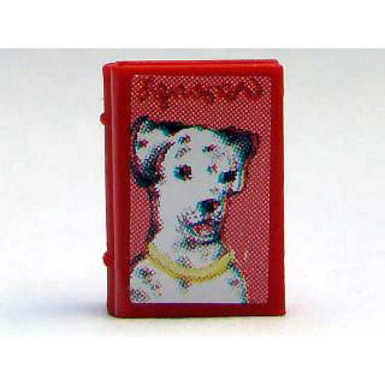 Minifigure, Utensil Book 2 x 3 with Dog Dalmatian Pattern (Stickers) - Set 3205