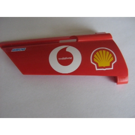 Technic, Panel Fairing #21 Large Long, Small Hole, Side B with Shell and Vodafone Logo Pattern (Sticker) - Set 8386