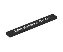 Tile 1 x 8 with 'John Hancock Center' Pattern