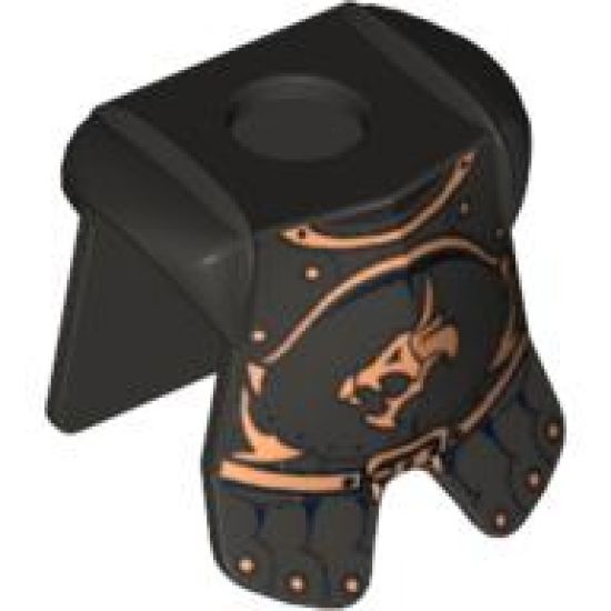 Minifigure, Body Wear Armor Breastplate with Leg Protection, Kingdoms Dragon Head and Belt Pattern