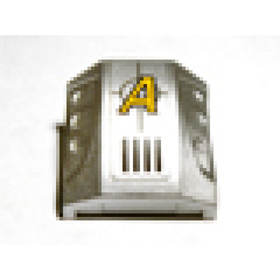 Slope, Curved 2 x 2 with 3 Side Ports Recessed with Agents Logo Pattern (Sticker) - Sets 8632 / 8971