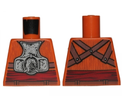 Torso SW Armor Plates with Back Straps and Dark Red Sash Pattern