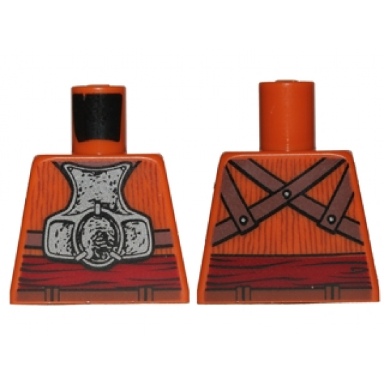 Torso SW Armor Plates with Back Straps and Dark Red Sash Pattern