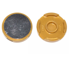 Tile, Round 2 x 2 with Bottom Stud Holder with Silver Mirror Pattern (Sticker) - Set 10235