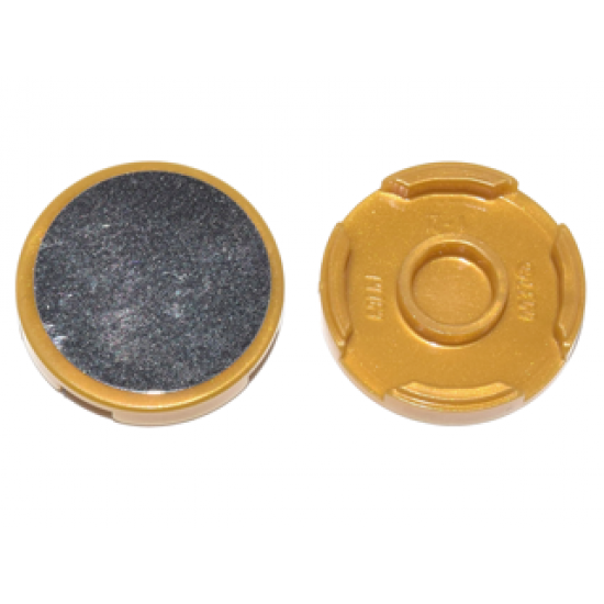Tile, Round 2 x 2 with Bottom Stud Holder with Silver Mirror Pattern (Sticker) - Set 10235