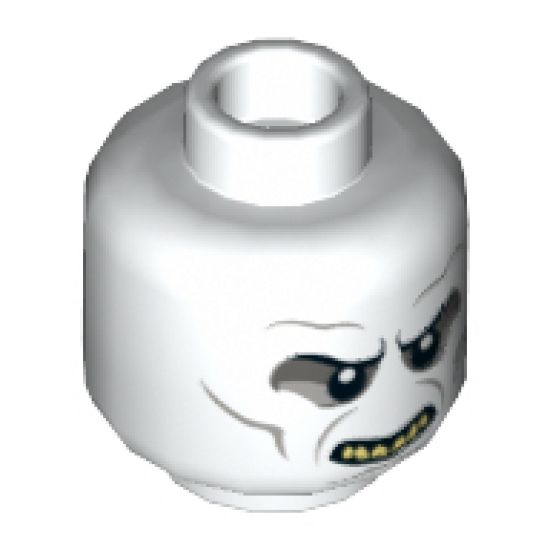 Minifigure, Head Alien with HP Voldemort with Teeth Pattern - Hollow Stud