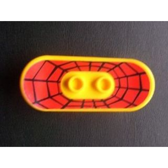 Minifigure, Utensil Skateboard with Trolley Wheel Holders with Web Pattern (Sticker) - Set 4853