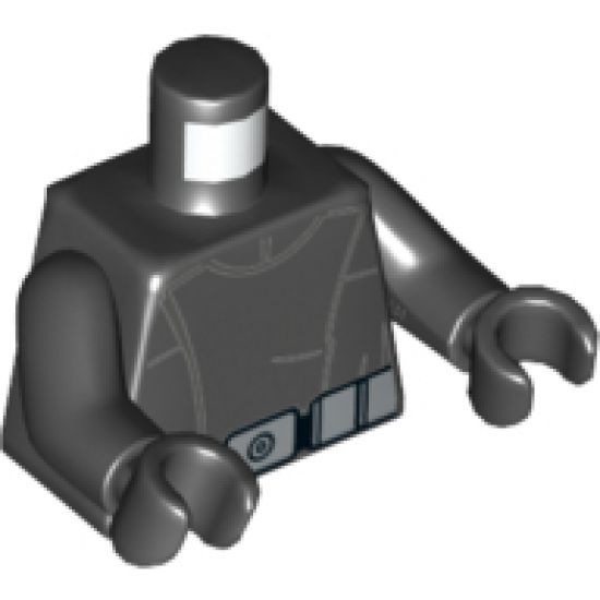 Torso SW Imperial Death Star Trooper Pattern / Black Arms / Black Hands