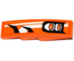 Slope, Curved 4 x 1 with Black and White Stripes and 2 Orange Headlights Pattern Model Right Side (Sticker) - Set 70224