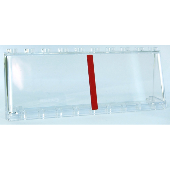 Windscreen 2 x 10 x 3 with Red Vertical Stripe Pattern (Sticker) - Set 10258