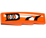 Slope, Curved 4 x 1 with Black and White Stripes and 2 Orange Headlights Pattern Model Left Side (Sticker) - Set 70224