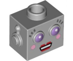 Minifigure, Head, Modified Robot Female Pattern