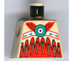 Torso Western Indians Red on Bottom and Fringe Pattern