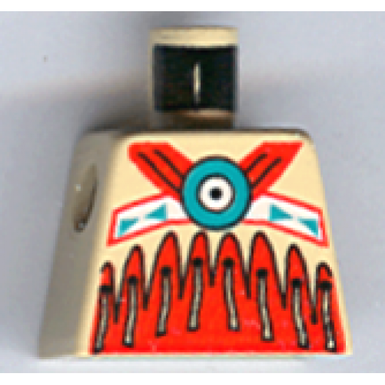 Torso Western Indians Red on Bottom and Fringe Pattern