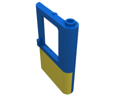 Door 1 x 4 x 5 Train Right with Yellow Bottom Half Pattern