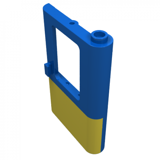 Door 1 x 4 x 5 Train Right with Yellow Bottom Half Pattern