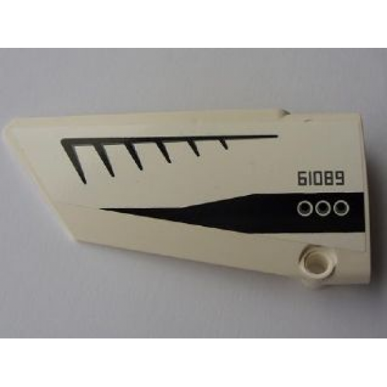 Technic, Panel Fairing #17 Large Smooth, Side A with Black '68019' ('61089') and Three Circles Wing Pattern (Sticker) - Set 5983