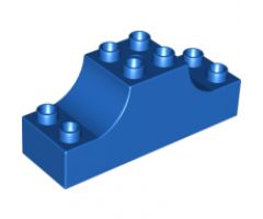 Duplo, Brick 2 x 6 x 2 Curved Ends with Airport Clock Pattern