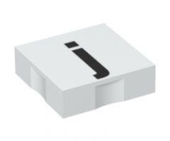 Duplo, Tile 2 x 2 with Black Lowercase Letter j Pattern