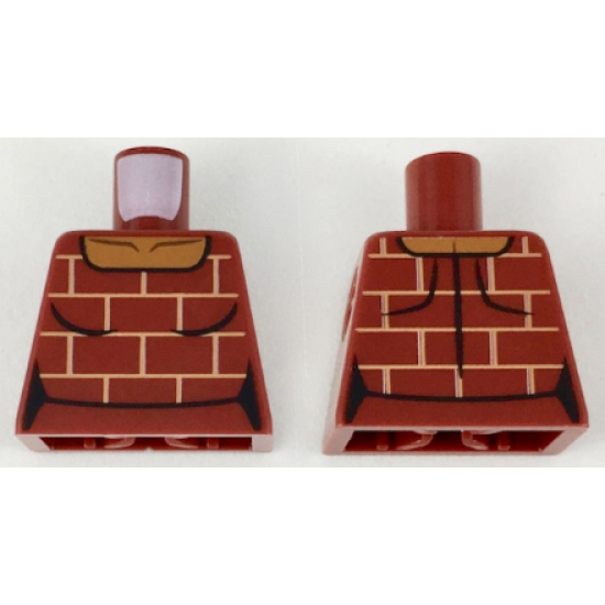 Torso Female Shirt with Bricks Pattern