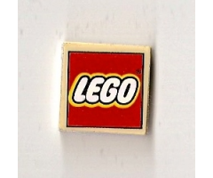Tile 2 x 2 with LEGO Logo on Transparent Background Pattern (Sticker) - Sets 3432 / 3433