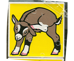 Duplo, Tile 2 x 2 x 1 with Goat Mosaic Picture 09 Pattern (Set 1078)