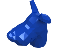 Animal, Body Part Dog Head Great Dane Scooby-Doo with Black Nose, Smile on Both Sides and Tongue Pattern